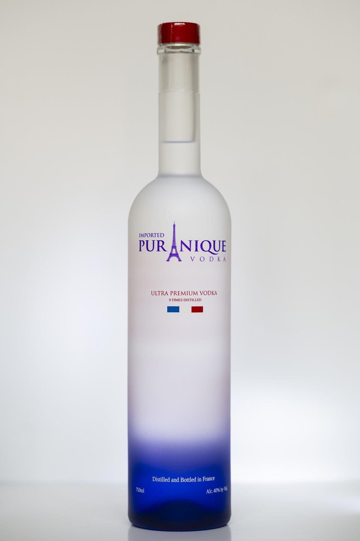 Puranique 9x Distilled Premium French Vodka bottle