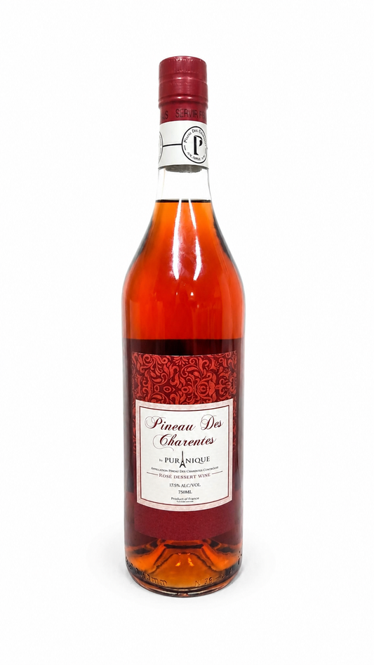 Puranique Pineau des Charentes Rosé French aperitif wine bottle