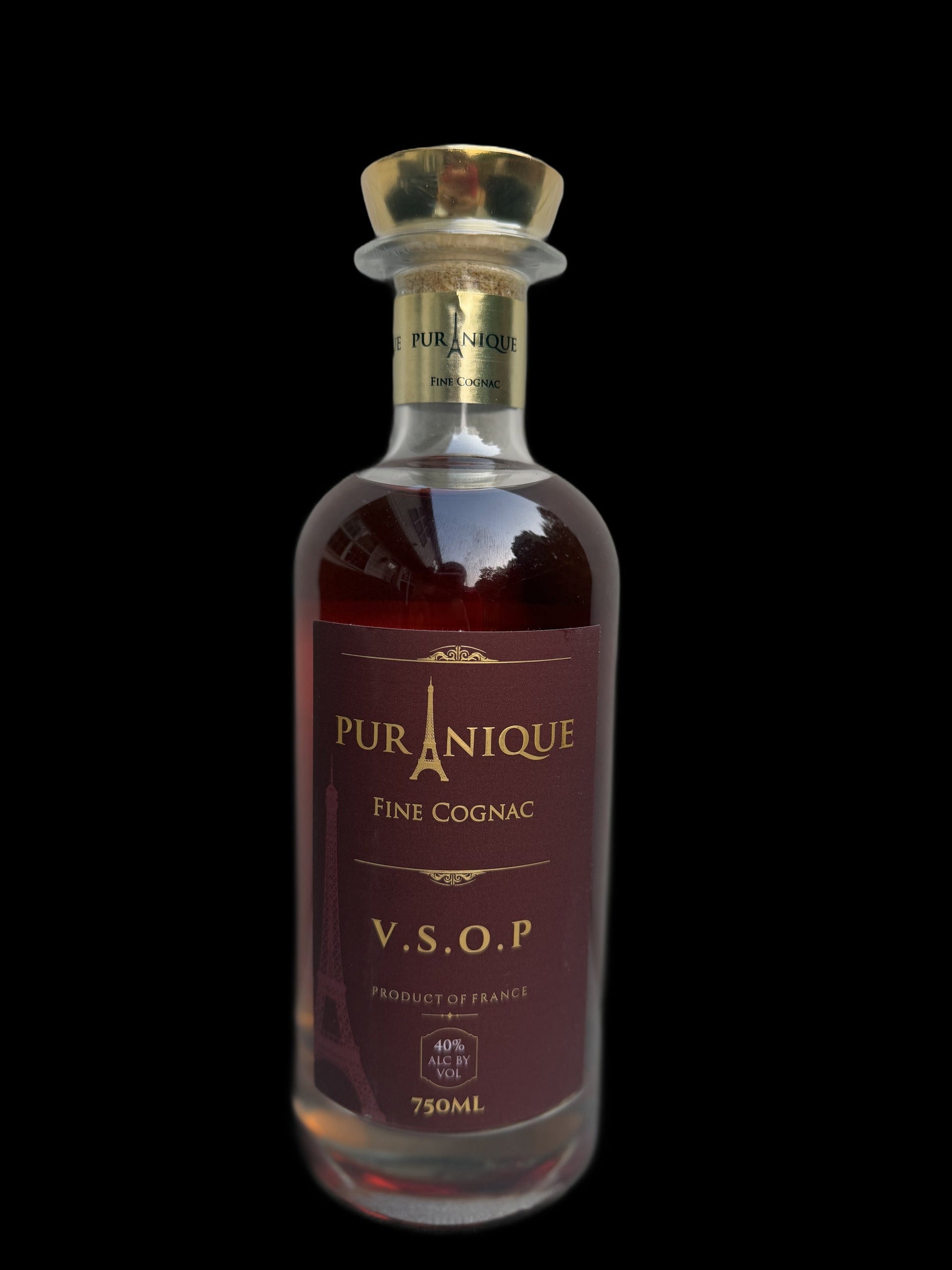 Puranique Fine Cognac V.S.O.P bottle