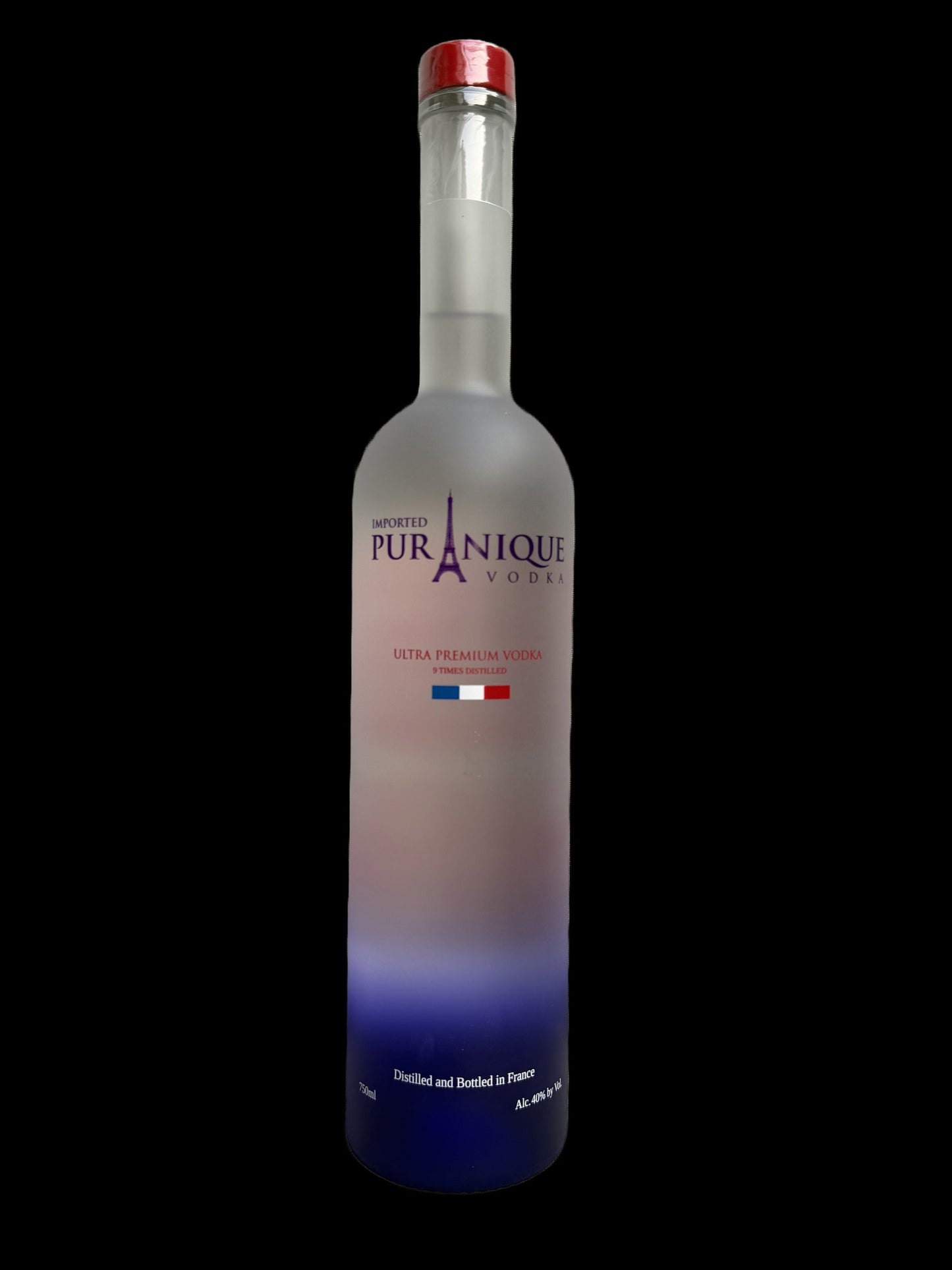 Puranique Ultra Premium Vodka bottle - 9 times distilled